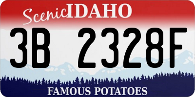 ID license plate 3B2328F