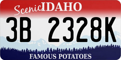 ID license plate 3B2328K