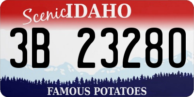 ID license plate 3B2328O