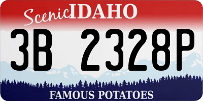 ID license plate 3B2328P
