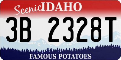 ID license plate 3B2328T