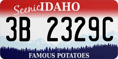 ID license plate 3B2329C