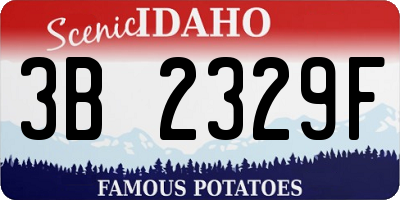 ID license plate 3B2329F