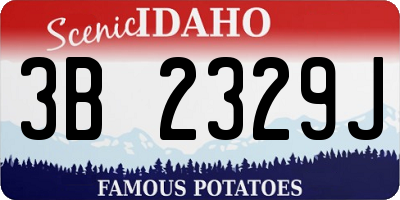 ID license plate 3B2329J