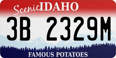 ID license plate 3B2329M
