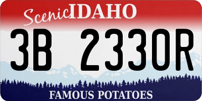 ID license plate 3B2330R