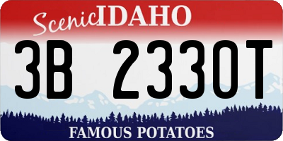ID license plate 3B2330T