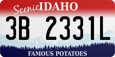 ID license plate 3B2331L