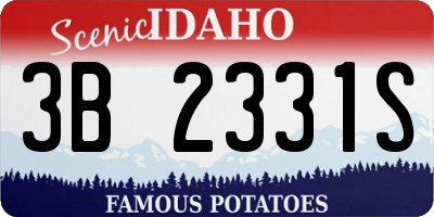 ID license plate 3B2331S