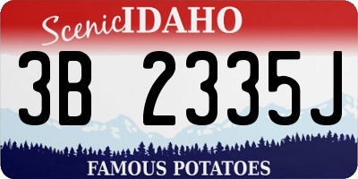 ID license plate 3B2335J