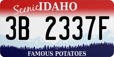 ID license plate 3B2337F