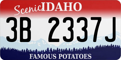 ID license plate 3B2337J