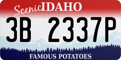 ID license plate 3B2337P