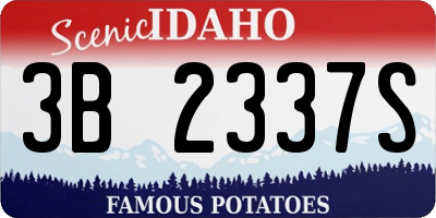 ID license plate 3B2337S