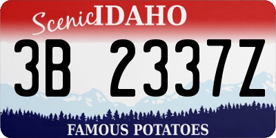 ID license plate 3B2337Z