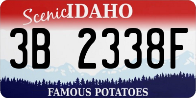 ID license plate 3B2338F
