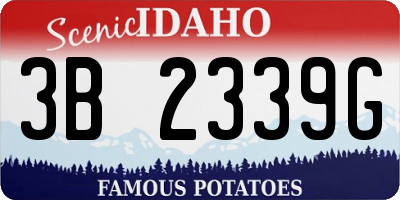 ID license plate 3B2339G