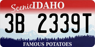 ID license plate 3B2339T