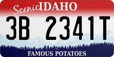ID license plate 3B2341T