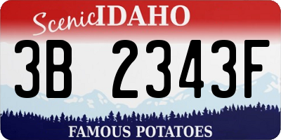 ID license plate 3B2343F