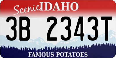 ID license plate 3B2343T