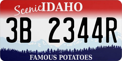 ID license plate 3B2344R
