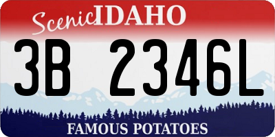 ID license plate 3B2346L