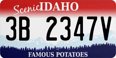 ID license plate 3B2347V