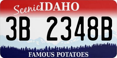 ID license plate 3B2348B