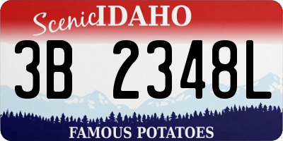 ID license plate 3B2348L