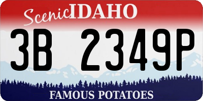 ID license plate 3B2349P