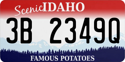 ID license plate 3B2349Q