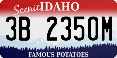 ID license plate 3B2350M