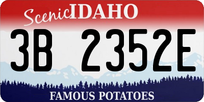 ID license plate 3B2352E