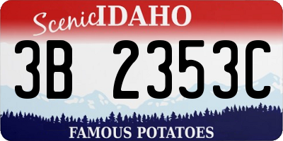 ID license plate 3B2353C