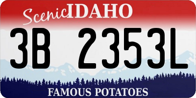 ID license plate 3B2353L