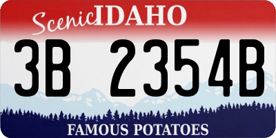 ID license plate 3B2354B