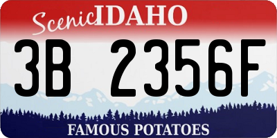 ID license plate 3B2356F