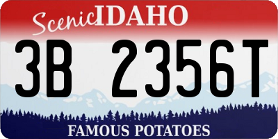 ID license plate 3B2356T