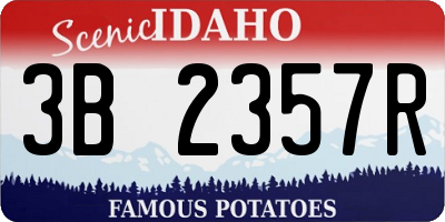 ID license plate 3B2357R