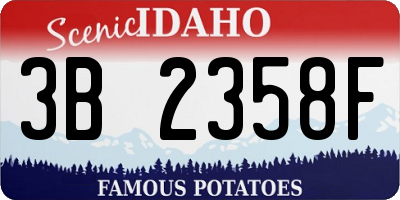 ID license plate 3B2358F