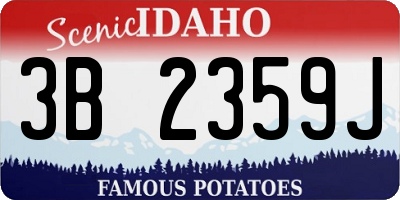 ID license plate 3B2359J