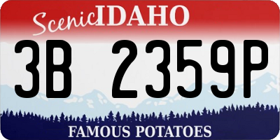 ID license plate 3B2359P