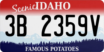ID license plate 3B2359V