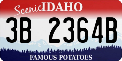 ID license plate 3B2364B