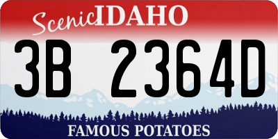 ID license plate 3B2364D
