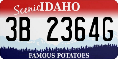 ID license plate 3B2364G
