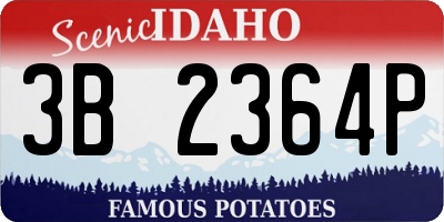 ID license plate 3B2364P