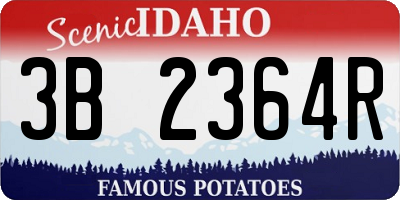 ID license plate 3B2364R