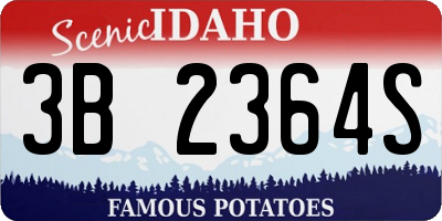 ID license plate 3B2364S